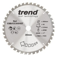 Trend Wood Cordless ATBR Mitre Saw Blade - 305mm dia x 2.2 kerf x 30 bore 42T