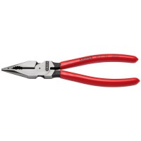 Knipex Needle-Nose Combination Pliers Plastic Coated Black Atramentized 185mm - 08 21 185 SB