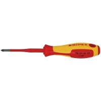 Knipex VDE Insulated Pozidriv Screwdriver PZ1 x 80mm Slim - 98 25 01 SL