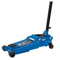 Draper Expert Professional Low Profile Garage Trolley Jack, 3 Tonne, Blue - 01106