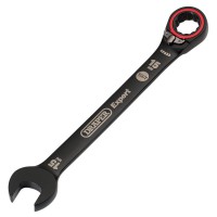 Draper Expert HI-TORQ Metric Reversible Ratchet Combination Spanner, 15mm, Black - 03905