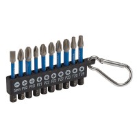 Draper Expert Impact Screwdriver Bit Set, 50mm, 1/4\" Hex (10 Piece) - 04933