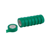 Draper Expert Insulation Tape to BSEN60454/Type2, 10m x 19mm, Green (Pack of 8) - 11914