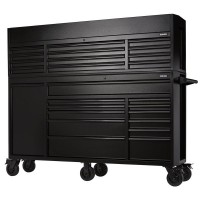 BUNKER Combined Roller Cabinet and Tool Chest, 25 Drawer, 72\" Black - 24253