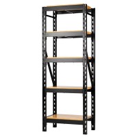 BUNKER 5 Tier Racking with Hardwood Shelving, 750mm - 32446