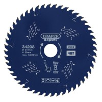 Draper Expert TCT Circular Saw Blade for Wood with PTFE Coating, 210 x 30mm, 48T - 34208