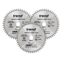 Trend CraftPro Triple Pack Panel Trimming Saw Blade - 160mm dia x 2.2 kerf x 20 bore 48T