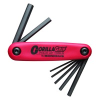 BONDHUS HF7M Gorilla Grip Hex Key Fold Up Set - 7 pcs - 2mm-8mm, 12587