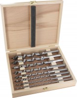 Famag 1410200 Auger Bits Lewis Pattern Set of 8pcs in Wooden Case - Length 235 mm