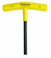 BONDHUS 3/8\" T-Handle Hex Driver - L6\", 15214