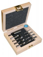 Famag 1596508 Brad point drill bit HSS-G short version Set of 9 pcs in Wooden Case