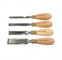 Robert Sorby 4170 - 4 Piece Bevel Edge Butt Chisel Set - Ash Handled