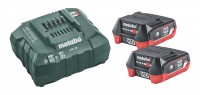 Metabo Basic Set 2 x 12V 4Ah Batteries + ASC 55 Charger