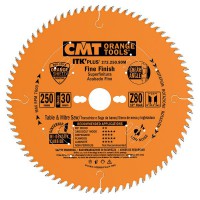 CMT ITK Plus Thin-Kerf Fine Cut-Off Saw Blade 190mm dia x 1.7 kerf x 30 (+20 +16) bore Z64 10 ATB + 8 SHEAR