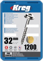 Kreg SML-C125-1200-EUR Kreg Pocket Hole Screws - 32mm / 1-1/4\" x 8 Coarse, Washer-Head, qty 1200