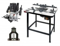 Trend T8EK Dual-Mode Plunge Router Set PLUS WRT Workshop Table and Depth Gauge Package