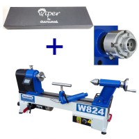 Charnwood Package Deal W824PD - Midi Lathe, VIPER2 Scroll Chuck & Chisel Set