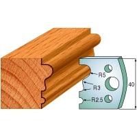 CMT SPINDLE MOULDER CUTTERS - Knives and Limiters 40mm - profile 033