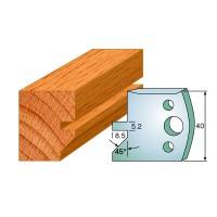 CMT SPINDLE MOULDER CUTTERS - Knives and Limiters 40mm - profile 084