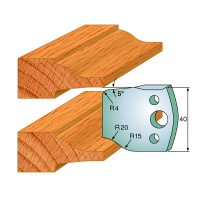 CMT SPINDLE MOULDER CUTTERS - Knives and Limiters 40mm - profile 100