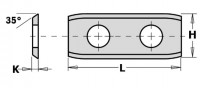 CMT 10pk Standard Indexable Knives 30mm x 12 x 1.5 - K1920 - 790.301.00