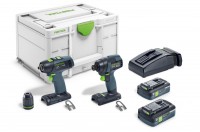 Festool 577245 Cordless Drill and Impact Driver TID 18 HPC 4,0I-Set T18+3