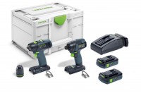 Festool 576493 Cordless Drill and Impact Driver TID 18 C 3,1-Set T18+3