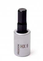 Proxxon 3/8\" Drive Socket with Hex Bit - 9mm x 50mm - 23577