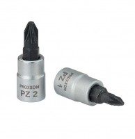 Proxxon 1/4\" Drive Sockets with Pozidriv Bits