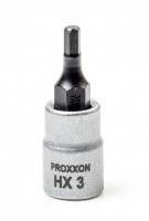 Proxxon 1/4\" Drive Socket with Hex Bit - 3mm - 23743