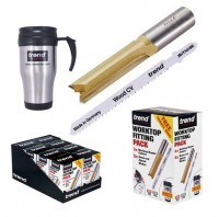 Trend Worktop Fitting Pack - 3 Cutters - Jigsaw Blades - Travel Mug