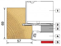 Trend Modular Window System GROOVER HEAD 139X4X30 Tool Number 2