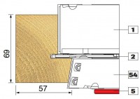 Trend Modular Window System 9 PROFILE HEAD 30MM Tool Number 54