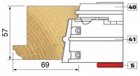 Trend Modular Window System OUTER SASH SPLAY HEAD 30MM Tool Number 40