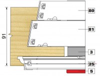 Trend Modular Window System 9D TRANSOM/CILL TEN DISC 30MM Tool Number 81