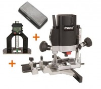 TREND T5EB 1/4\" Plunge Router 240V +D60 Depth Gauge +Diamond Stone +3yr Warranty