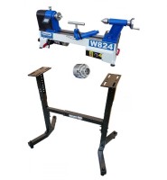 Charnwood W824 Lathe Package Deal 1 - W824 Midi lathe, VIPER2 Chuck & Floorstand - Ref W824PF